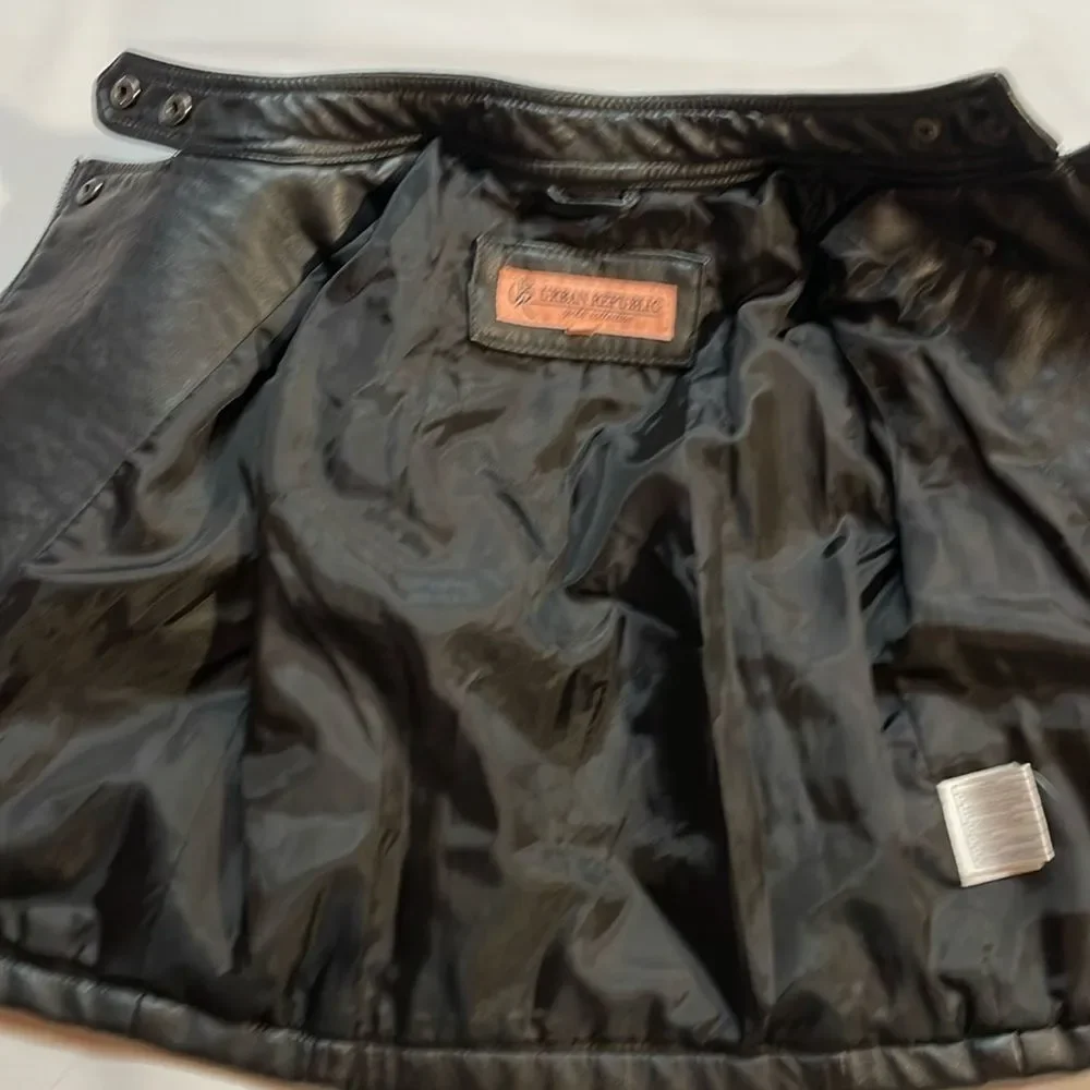 Urban Republic Girls Black Faux Leather Moto style Jacket Size 4